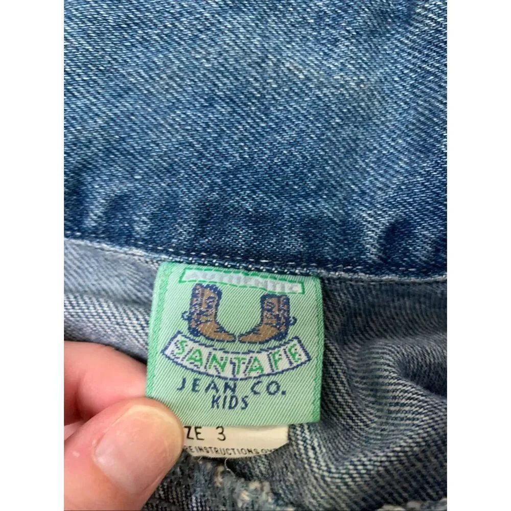Vintage Santa Fe Jean Co Kids Jean Cotton Jacket Size 3